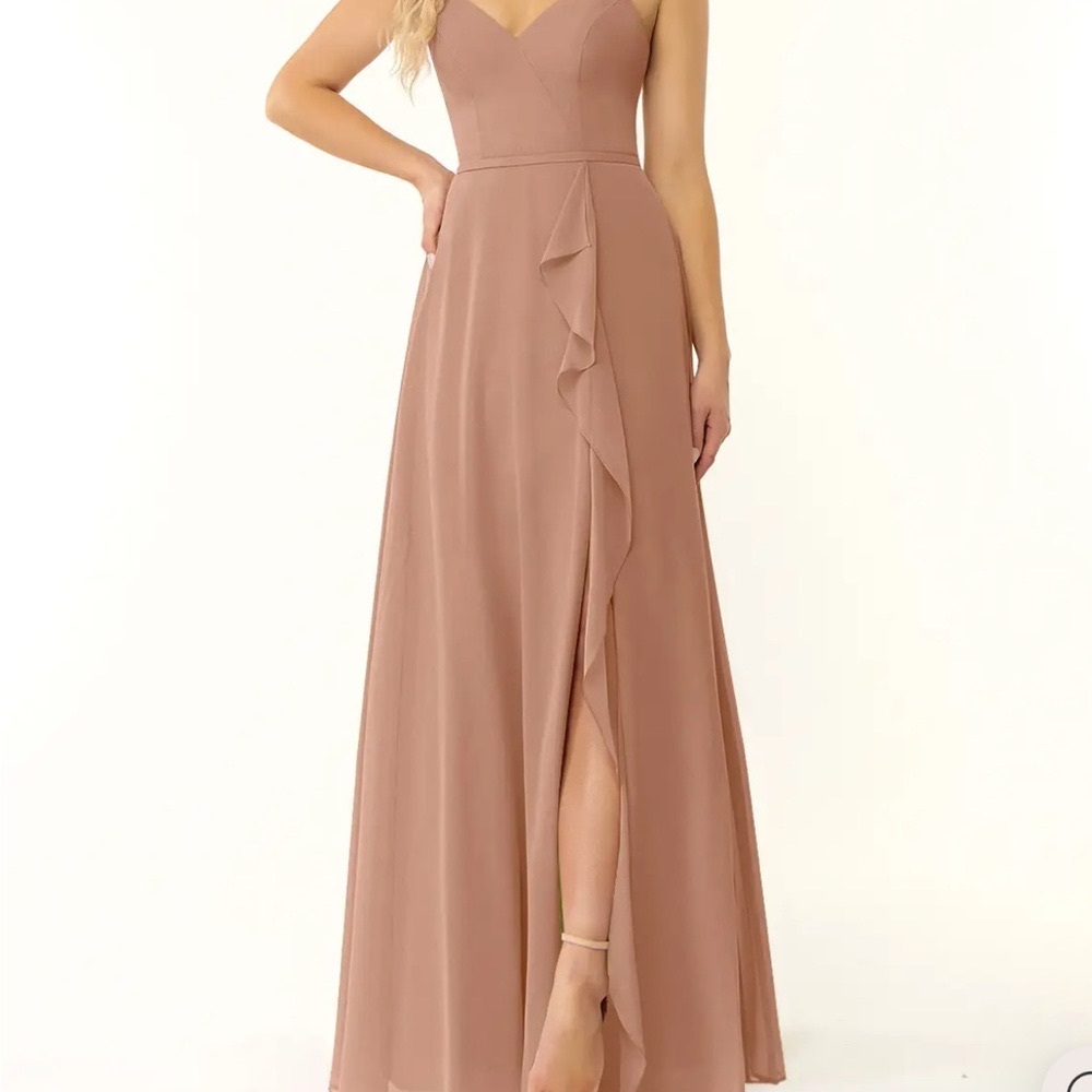 Elegant champagne rose gown